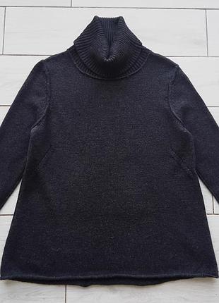 Жіночий вовняний гольф, светр-туніка з високим коміром, р.42-44-46