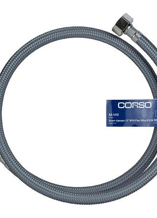 Шланг подводка 1/2 дюйма для сантехники м10×37мм 100см нейлоновый с латунными фитингами dm-11