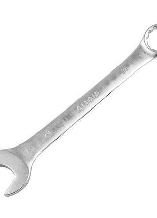Комбинированный ключ alloid 28 мм хром-ванадиевая сталь для работы с болтами и гайками ve-33