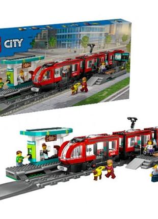 Конструктор "lego" трамвай і вокзал у центрі міста 60423