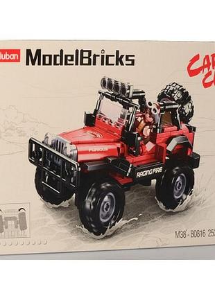 Конструктор "sluban" джип 17,8 см, фігурка, від 253 деталей m38-b0816