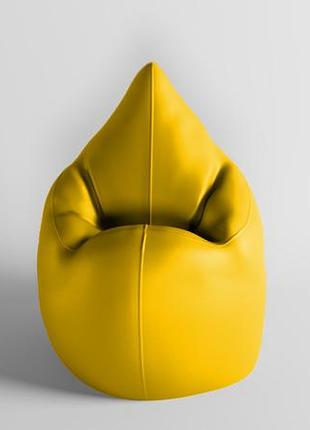 Крісло - мішок skypuff краплинка 120х80 екошкіра zeus delux yellow