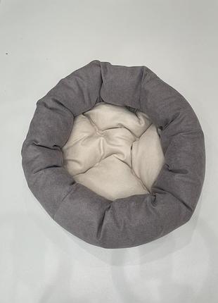 Лежак для котов и собак skypuff 50 см great taupe + ecru