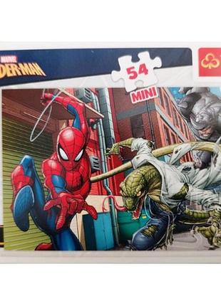 Пазли trefl 54 елементи людина-павук та мутанти. марвел команда людей-павуків 19608