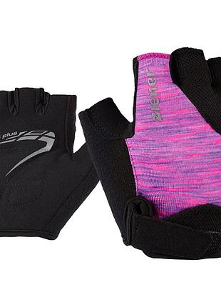 Велоперчатки ziener canizo junior унісекс, m, чорний m, чорний-рожевий