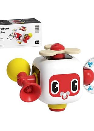 Іграшка дерев'яна бізі куб для малюків рівень1 121059/top bright