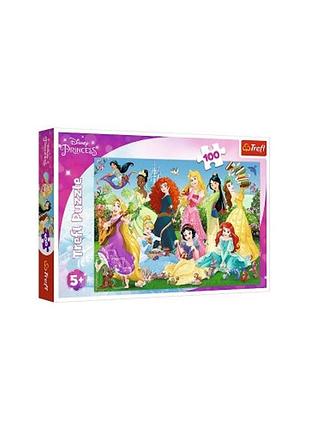 Пазли trefl 100 елементів чарівні принцеси. дісней принцеси 16417