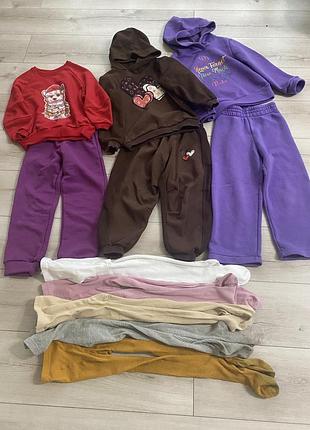 Продам вживані речі теплі костюми на дівчинку 5років 110/116 ріст
