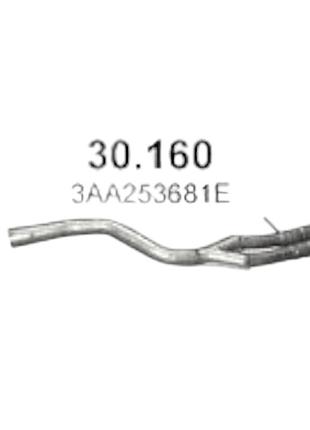 Труба вихлопна volkswagen passat 2.0d polmostrow