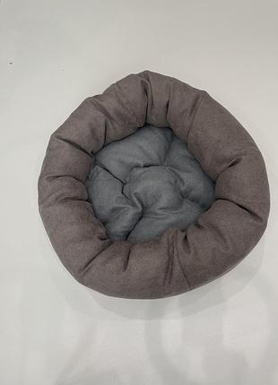 Лежак для котов и собак skypuff 50 см great cappuccino + gray