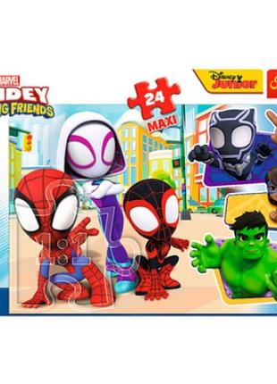 Пазли trefl 24 елементів maxi спайдер мен та його друзі 14348