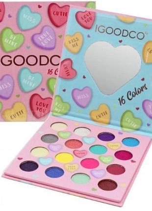 Набір косметики: палетка тіней, люстерко, пензлик, ig2920