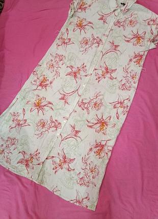 Довга сукня на гудзиках 💯% вискоза.