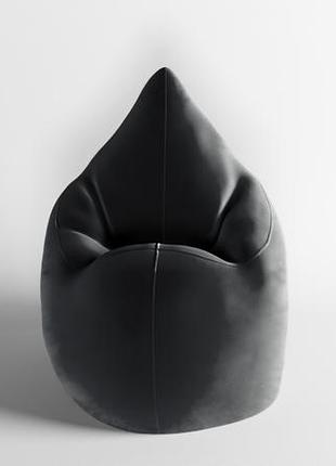 Крісло - мішок skypuff краплинка 120х80 велюр florida black