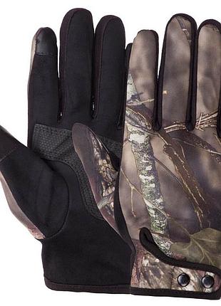 Перчатки для охоты и рыбалки с закрытыми пальцами bc-9239 l камуфляж лес (07508054), fdso