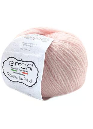 Пряжа bambino lux wool/бамбіно люкс вул, світло-рожевий 70309, etrofil