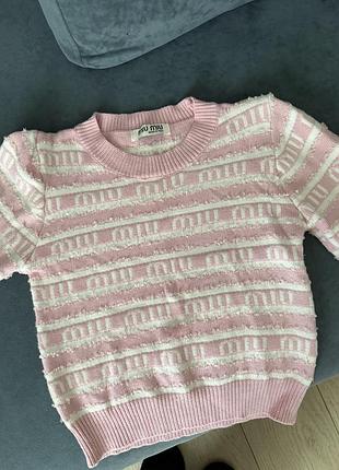 Рожевий светр miu miu