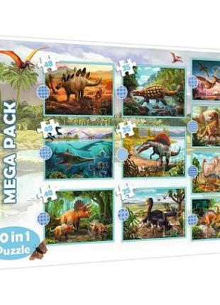 Пазли trefl 10в1 знайомтеся з усіма динозаврами 90390