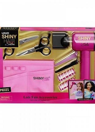 Набір перукаря: фен-повітря, ножиці, бігуді, шпильки, сумка, 626009