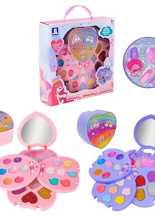 Набір косметики, 3 яруси, тіні, лак, помада, 2106u/v