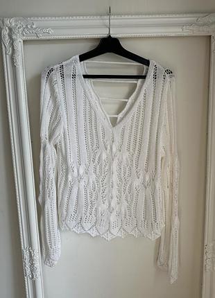 Пляжна накидка вʼязана кофта
