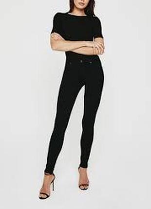 Стильная чёрные джинсы брюки  размер xs 26 высокая посадка