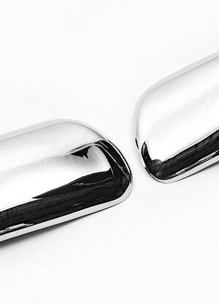 Накладки на зеркала хромированные для toyota corolla 2002-2005 2шт самоклейка для тюнинга авто dm-11