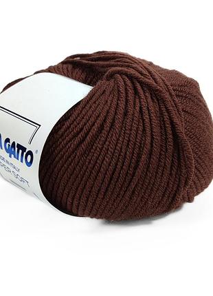 Пряжа super soft/супер софт, коричневый 14526, lana gatto