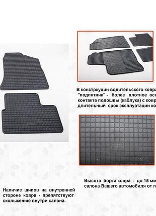 Резиновые коврики stingray premium для lada priora 4 шт автомобильные коврики в салон защита от грязи ve-33