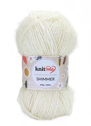 Пряжа shimmer/шиммер, белый 262, knit me