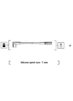 Комплект кабелей высоковольтных fiat punto (176_) 1.1 1993.09-1999.09 mm msk610