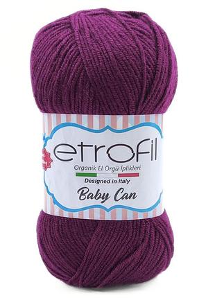 Пряжа baby can/бебі кан, сливовий 80061, etrofil