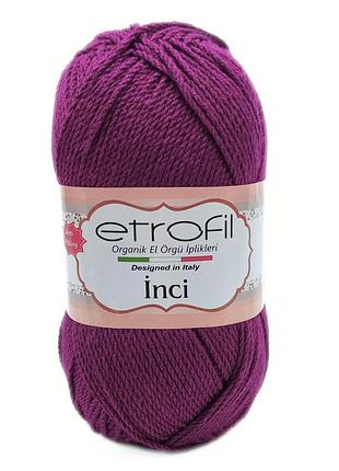 Пряжа inci/инчи,сливовый 70609, etrofil