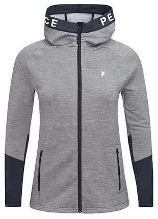 Оригінальне жіноче спортивне зип худі peak performance l сіре трекінгове жіноче кофта оутдор outdoor спортивна пайта трекінгова олімпійка _1