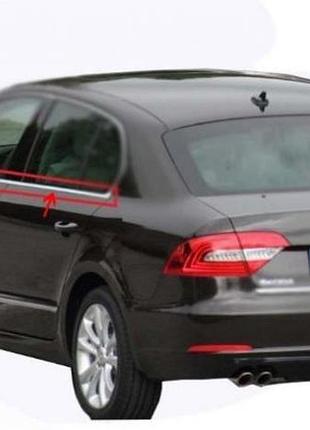 Окантовка вікон 4 шт. нержавіюча сталь для skoda superb 2009-2015 хром накладки для тюнінгу автомобіля dm-11