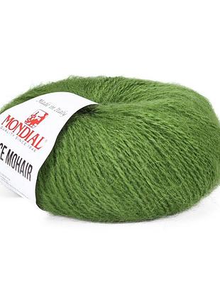 Пряжа dolce mohair/дольче мохер, весенняя трава 617, mondial