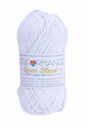 Пряжа linen blend/лайнен бленд, белый 2013, performance