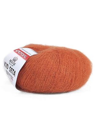 Пряжа kid seta/кид сета, терракотовый 551, mondial