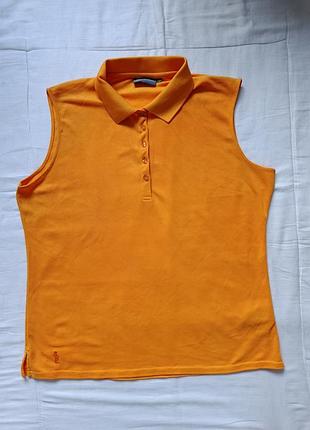 Женское поло футболка без рукавов glenmuir xl