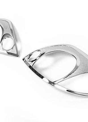 Накладки на фари v1 для toyota corolla 2002-2004 2шт хромовані самоклеючі накладки на оптику dm-11