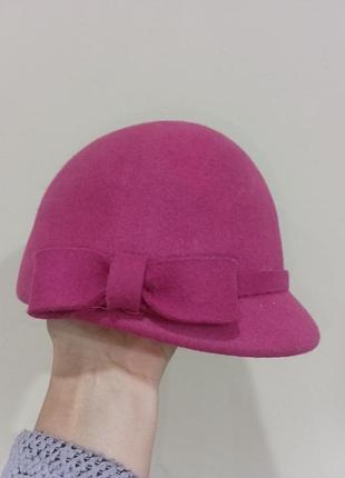 Шляпка кепка из фетра для девочки