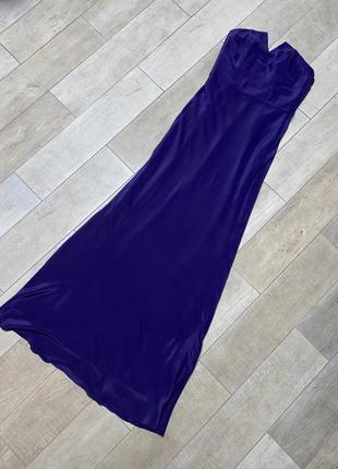Длинное шёлковое фиолетовое платье,натуральный шёлк