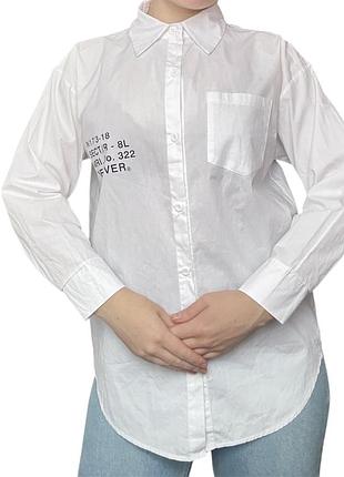 Жіноча рубашка білого кольору у корейському стилі