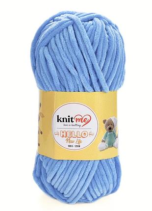 Пряжа hello/хеллоу, блакитний 927, knit me
