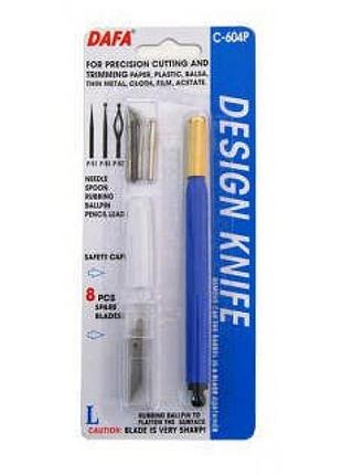 Ніж макетний "dafa" змінні леза 8шт+4 насадки 94160c604p