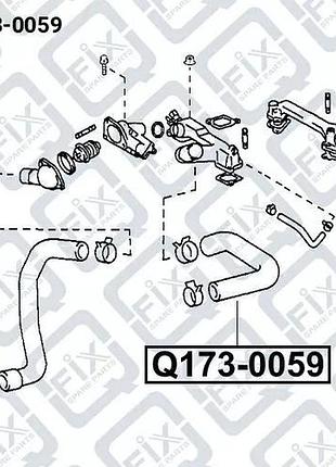 Патрубок радиатора верхной, q173-0059