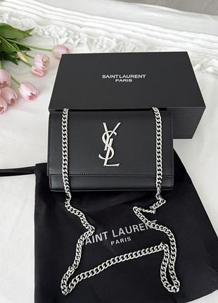 Yves saint laurent kate black silver 20x13x5