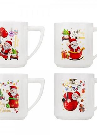 Чашка керамічна 450мл "santa", мікс 9151-027