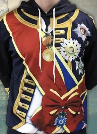 Світшот з принтом і капюшоном