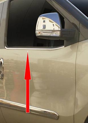 Окантовка скла нержавіюча сталь 2 шт carmos для opel combo 2012-2018 хромовані накладки для тюнінга авто ve-33